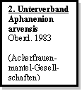 Textfeld: 2. Unterverband
Aphanenion 
arvensis 
Oberd. 1983

(Ackerfrauen-
mantel-Gesell-schaften)
